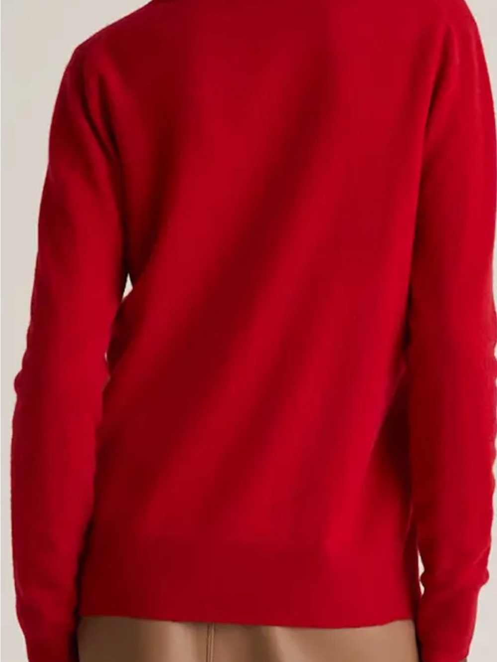 Quince Red Button-Up Mongolian Cashmere medium sweater - Picture 3 of 5